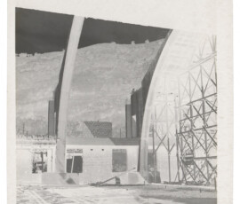 Struttura del museo in costruzione. Dettaglio