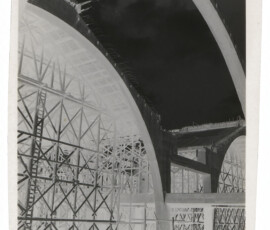 Struttura del museo in costruzione. Dettaglio