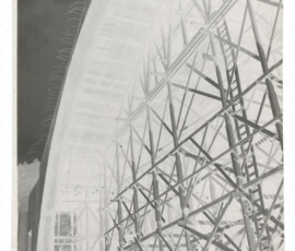 Struttura del museo in costruzione. Dettaglio della volta