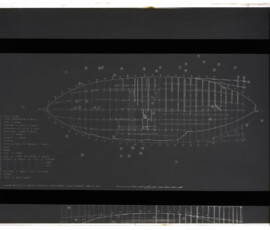 Tavola III. Ubicazione dei principali oggetti ricuperati dalla prima nave. Disegno di Guglielmo Gatti