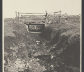 Scavo del canale di deflusso delle acque in Valle Ariccia