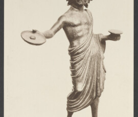 Statua di figura femminile in bronzo, forse Diana o Drusilla