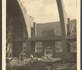 Struttura del museo in costruzione. Dettaglio