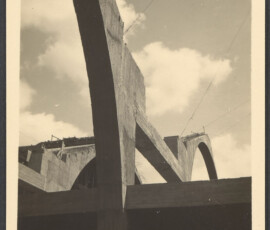 Struttura del museo in costruzione. Dettaglio