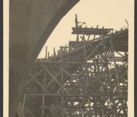 Struttura del museo in costruzione. Dettaglio