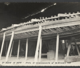2a nave di Nemi. Stato di avanzamento al 20 dicembre 1949
