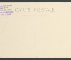 Retro della cartolina postale